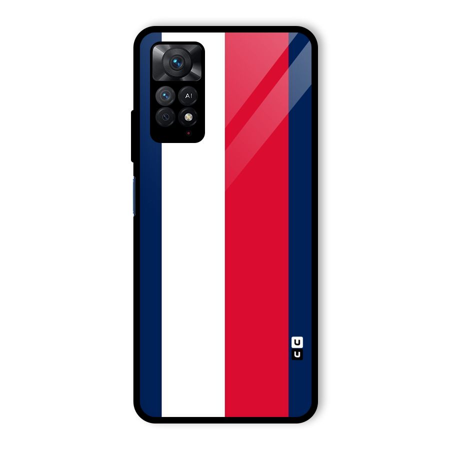 Electric Colors Stripe Glass Back Case for Redmi Note 11 Pro