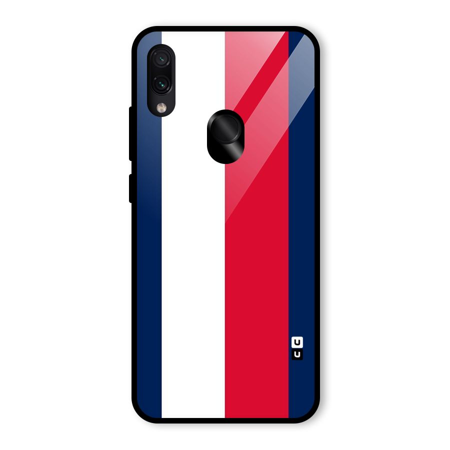 Electric Colors Stripe Glass Back Case for Redmi Note 7