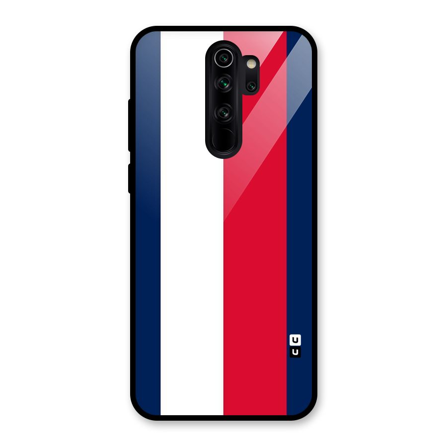 Electric Colors Stripe Glass Back Case for Redmi Note 8 Pro