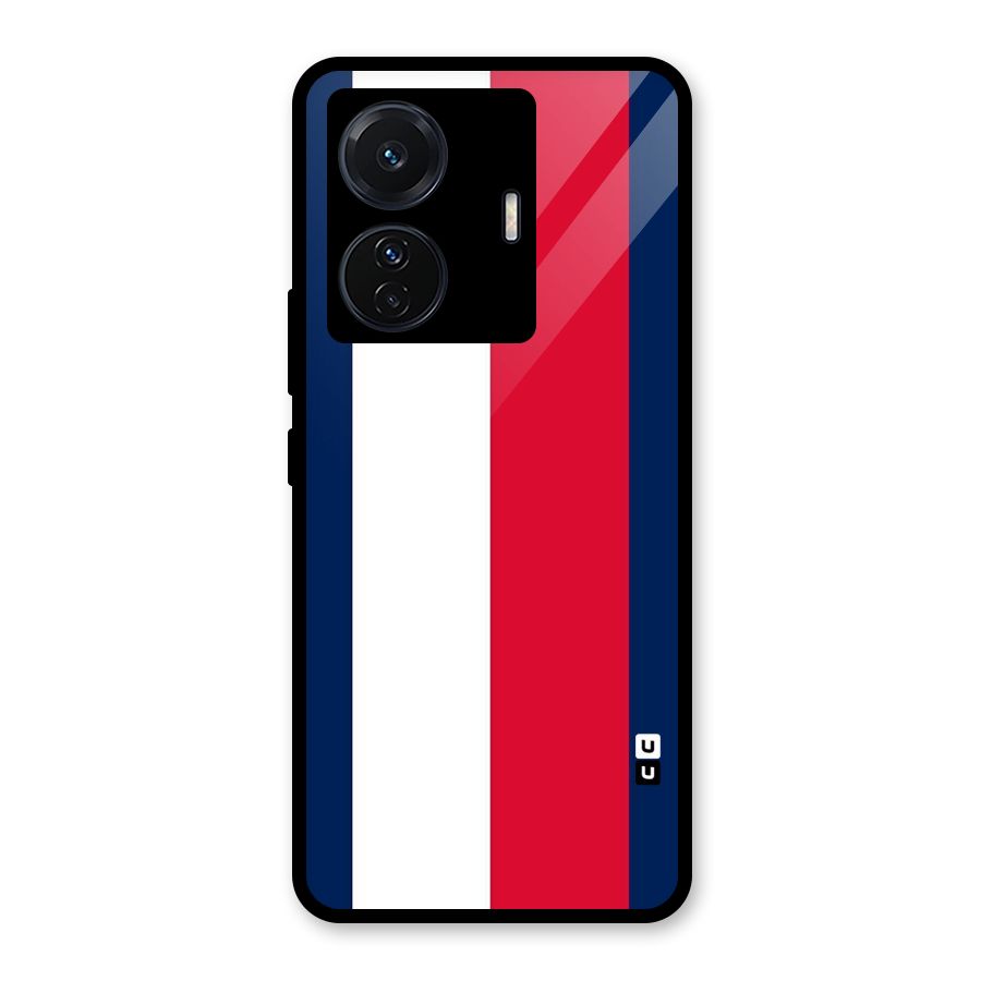Electric Colors Stripe Glass Back Case for Vivo T1 Pro