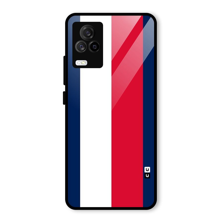 Electric Colors Stripe Glass Back Case for Vivo iQOO 7 Legend 5G