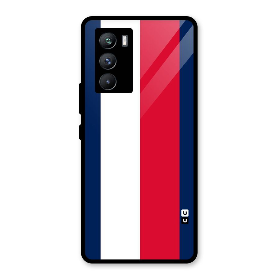 Electric Colors Stripe Glass Back Case for Vivo iQOO 9 SE