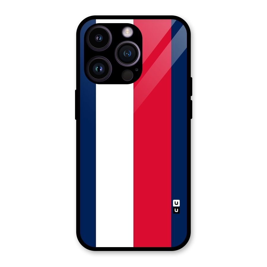 Electric Colors Stripe Glass Back Case for iPhone 14 Pro