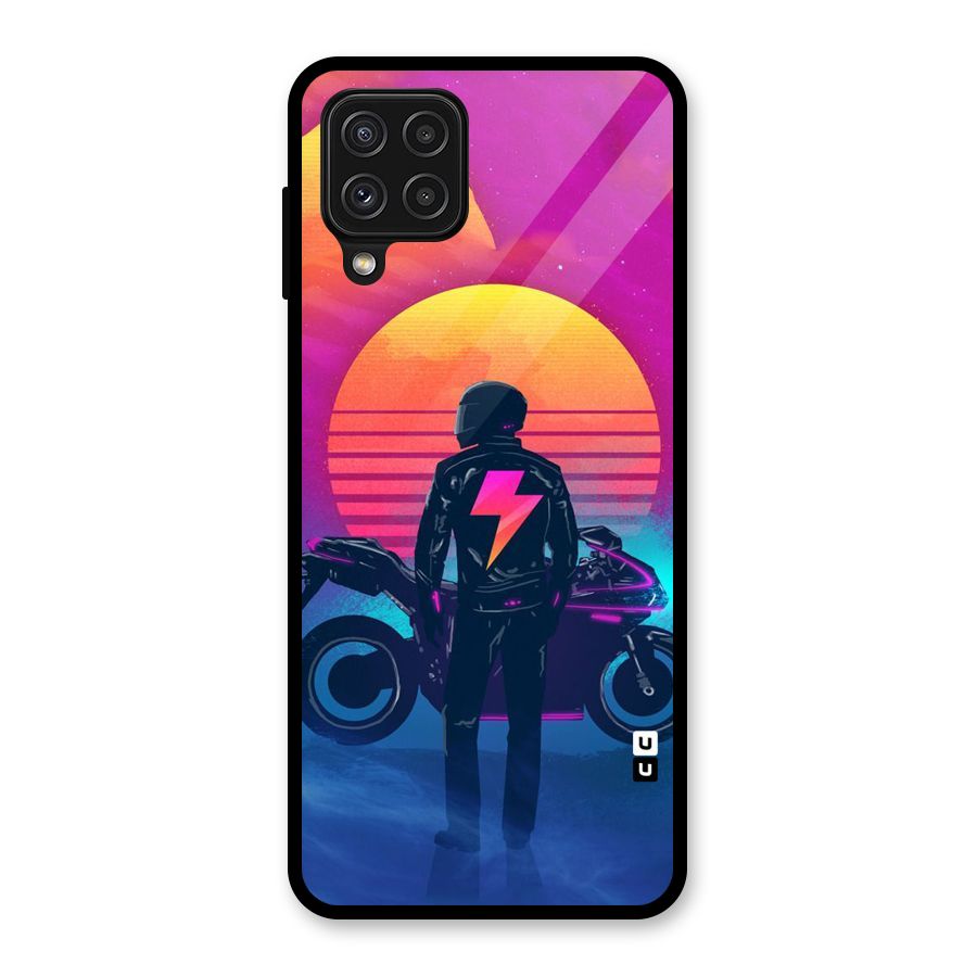 Electric Ride Glass Back Case for Galaxy A22 4G