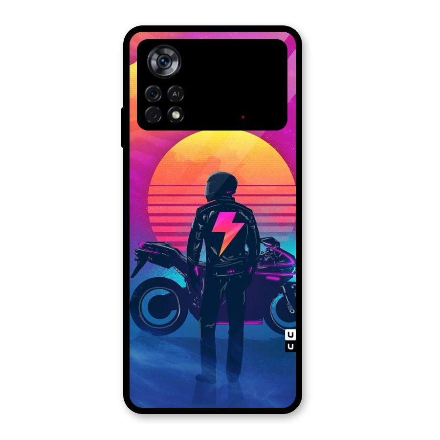Electric Ride Glass Back Case for Poco X4 Pro 5G
