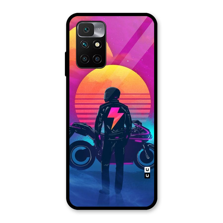 Electric Ride Glass Back Case for Redmi 10 Prime