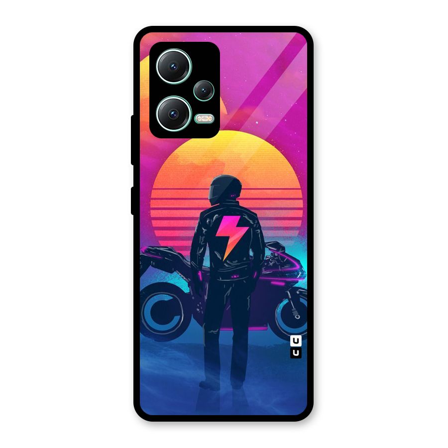 Electric Ride Glass Back Case for Redmi Note 12 5G