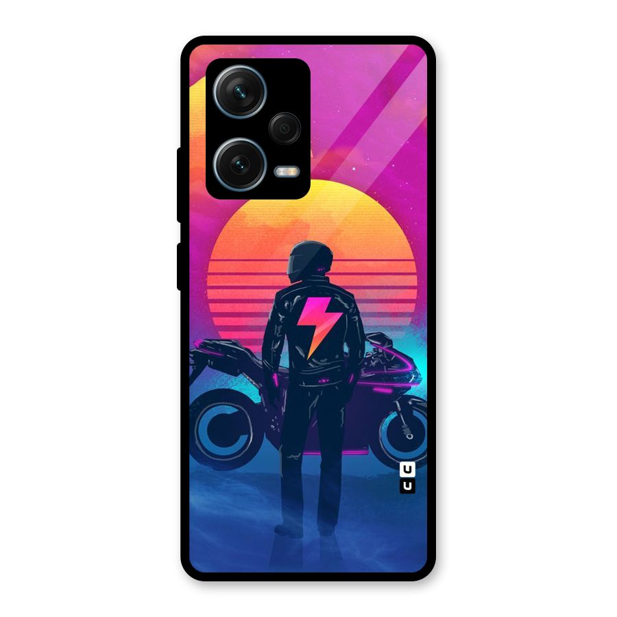 Electric Ride Glass Back Case for Redmi Note 12 Pro Plus 5G