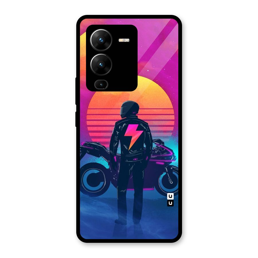 Electric Ride Glass Back Case for Vivo V25 Pro