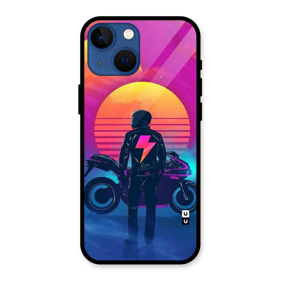 Electric Ride Glass Back Case for iPhone 13 Mini