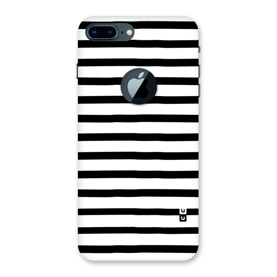 Elegant Basic Stripes Back Case for iPhone 7 Plus Logo Cut