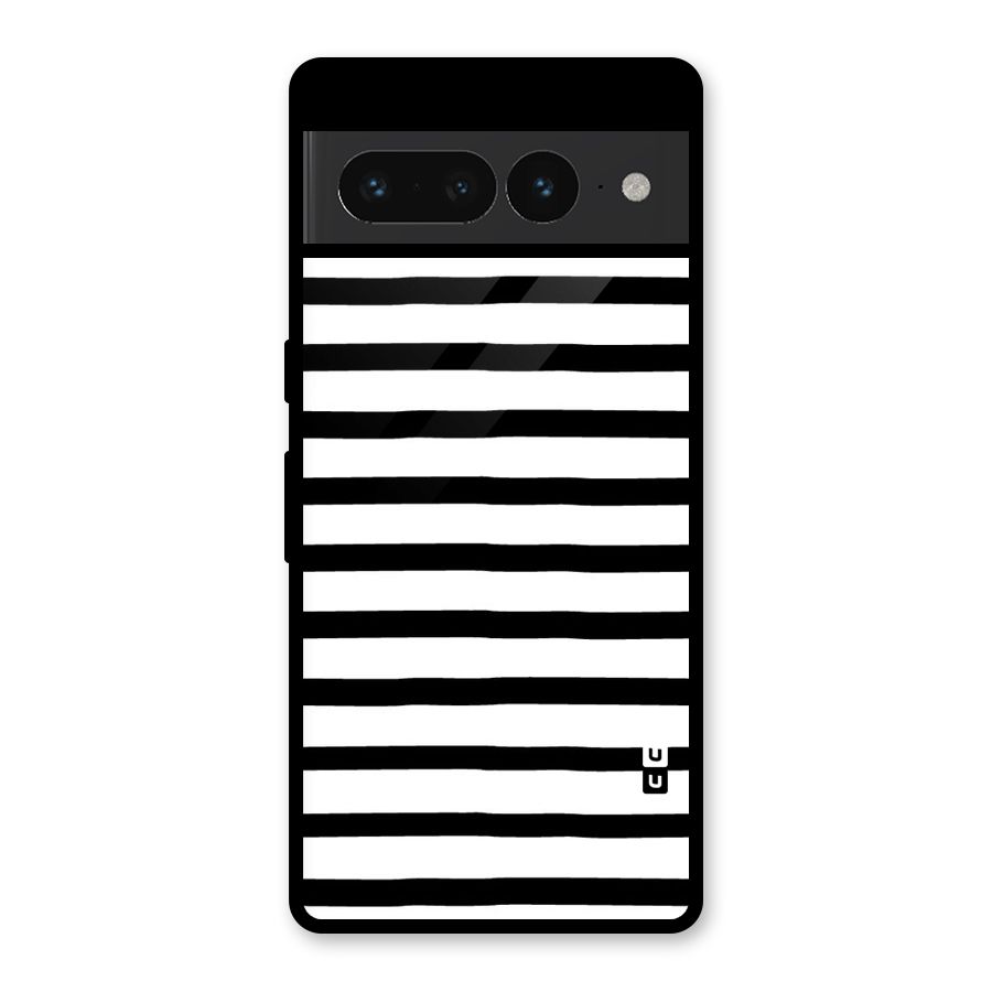 Elegant Basic Stripes Glass Back Case for Google Pixel 7 Pro