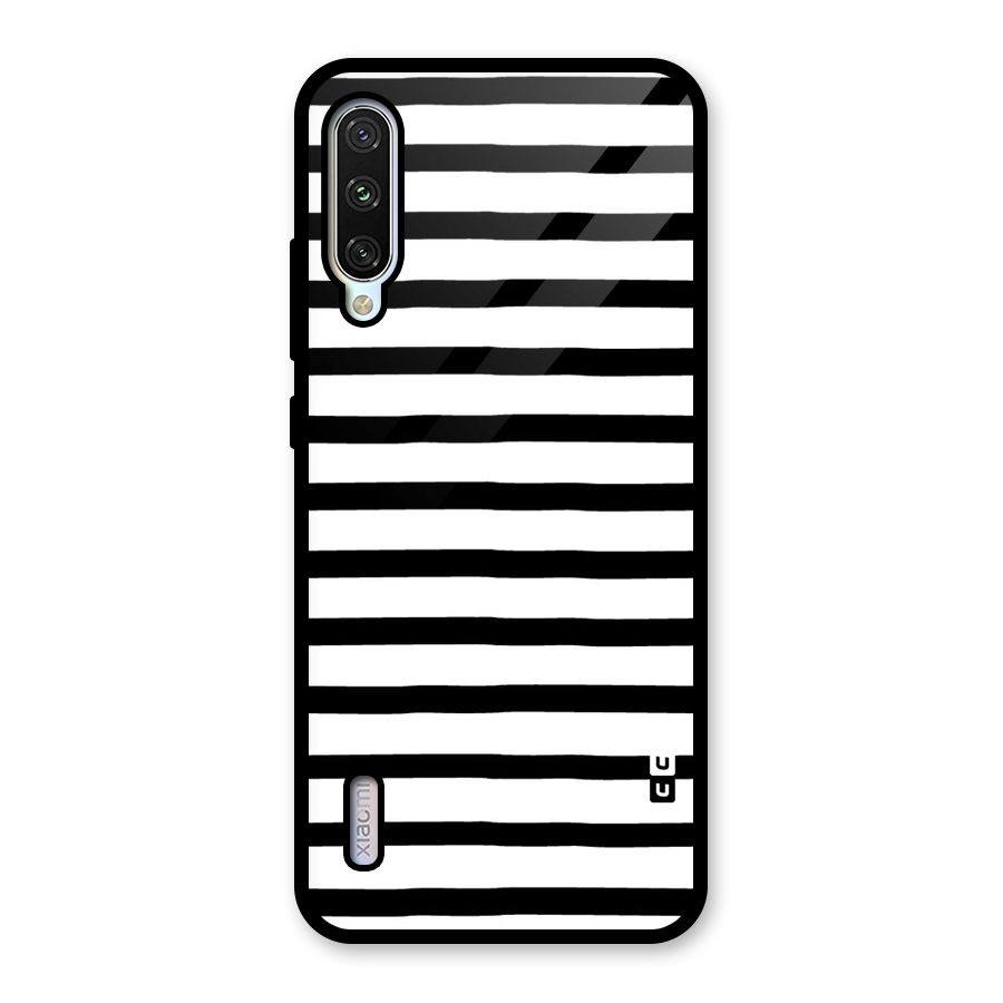 Elegant Basic Stripes Glass Back Case for Mi A3