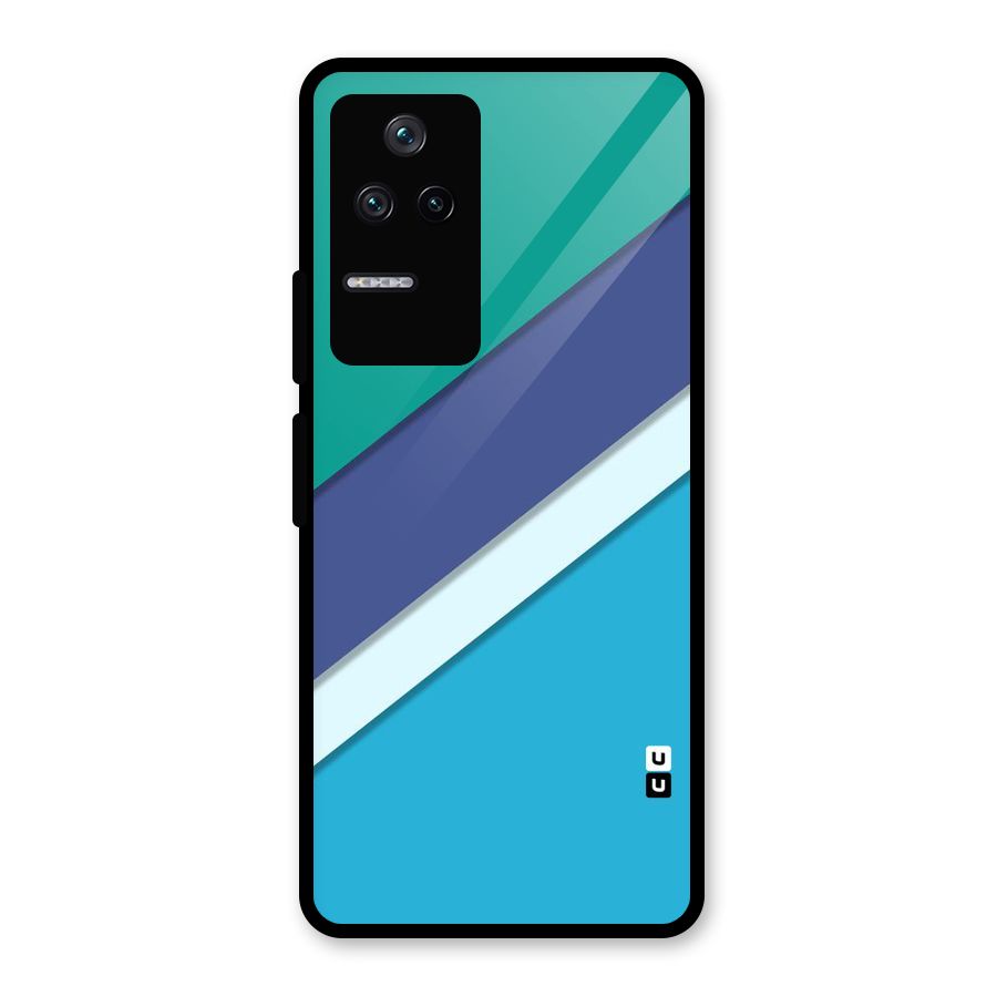 Elegant Colored Stripes Glass Back Case for Poco F4 5G