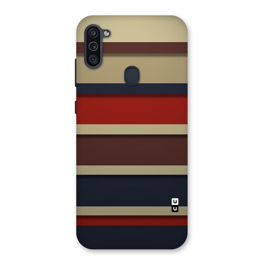 Elegant Stripes Pattern Back Case for Galaxy M11