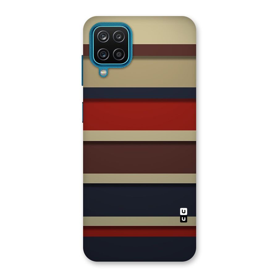 Elegant Stripes Pattern Back Case for Galaxy M12