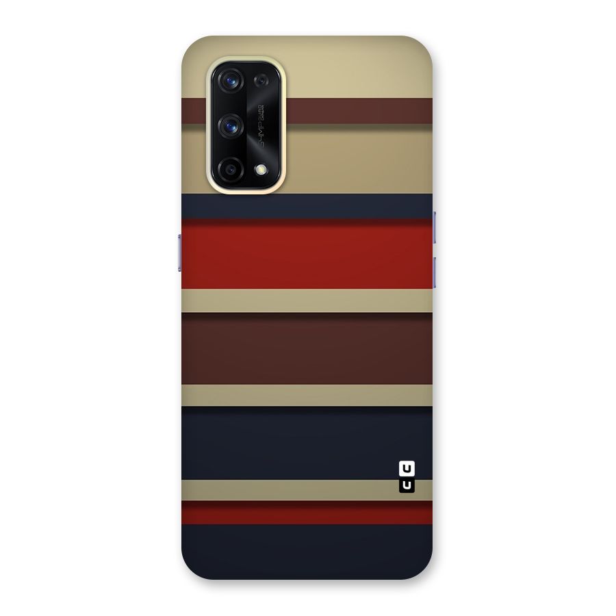 Elegant Stripes Pattern Glass Back Case for Realme X7 Pro