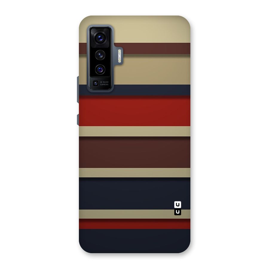 Elegant Stripes Pattern Back Case for Vivo X50