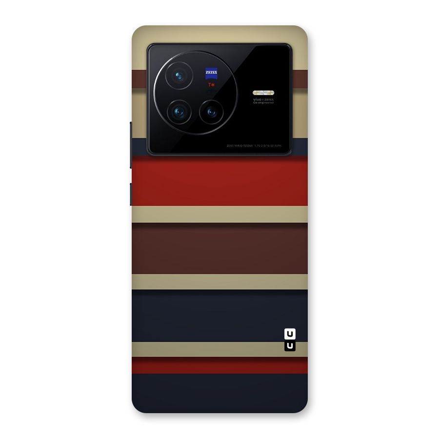 Elegant Stripes Pattern Back Case for Vivo X80