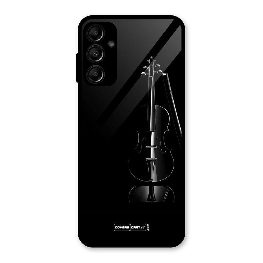 Elegant Violin Glass Back Case for Galaxy A14 5G