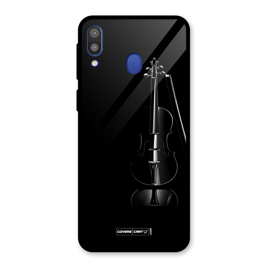 Elegant Violin Glass Back Case for Galaxy M20
