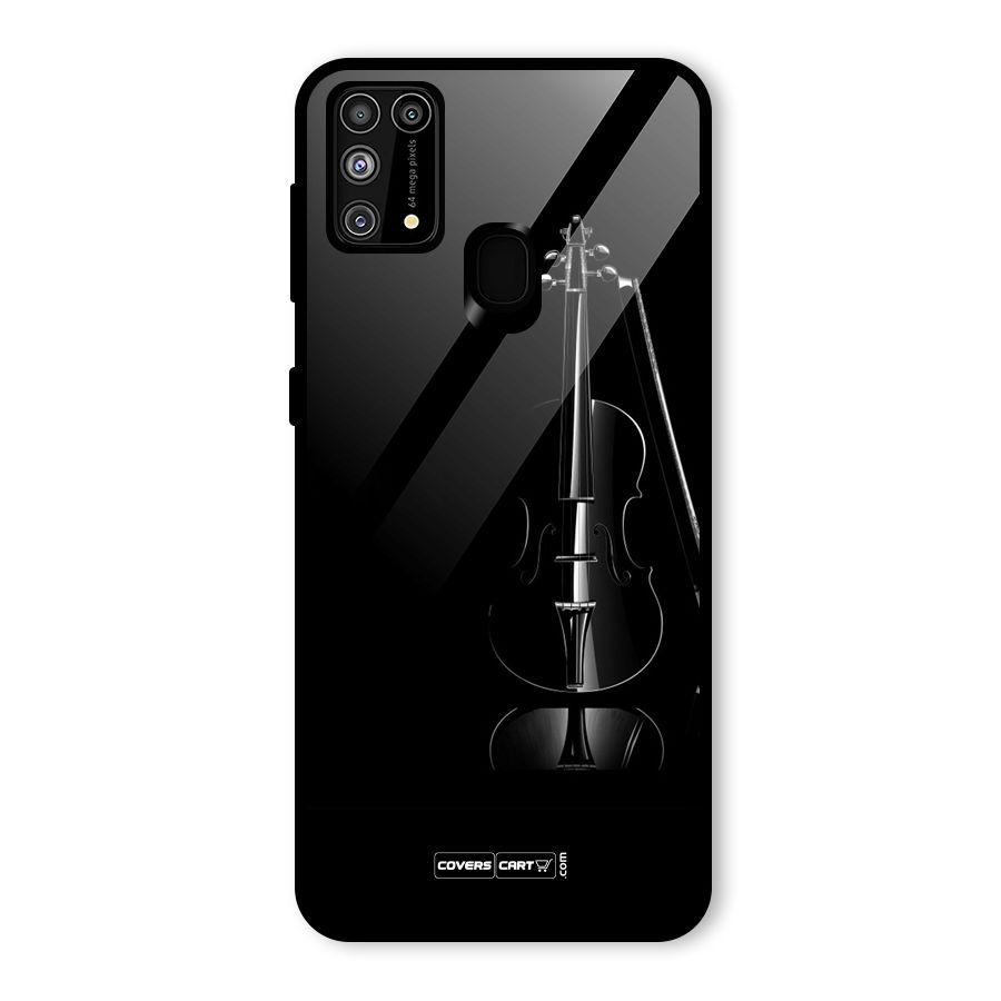 Elegant Violin Glass Back Case for Galaxy M31