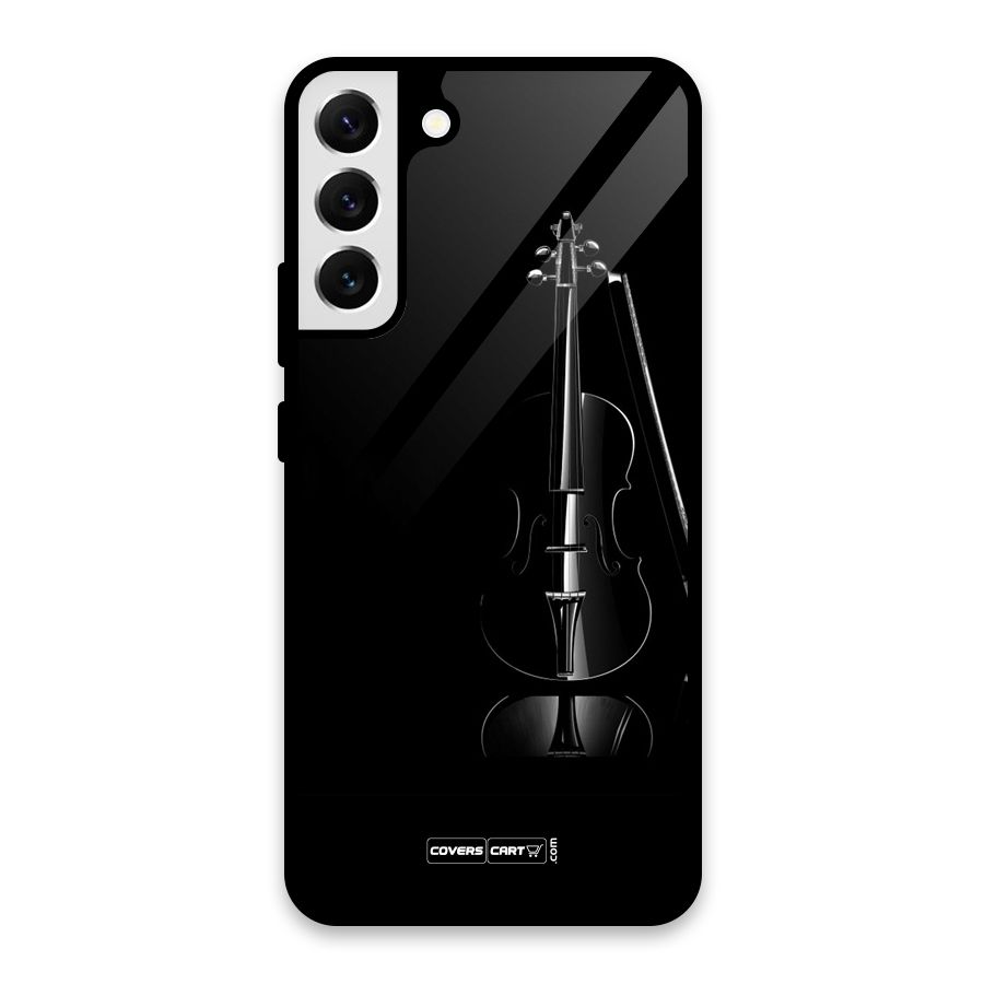 Elegant Violin Glass Back Case for Galaxy S22 Plus 5G