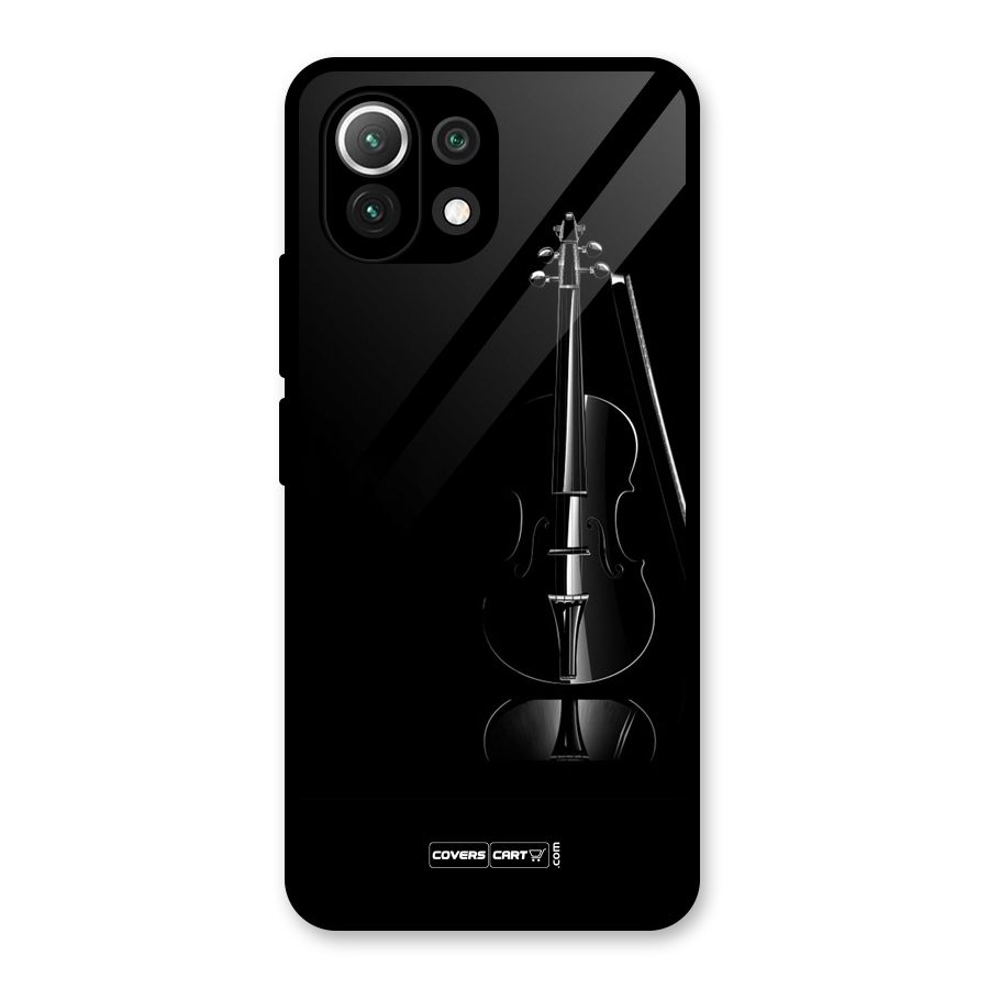 Elegant Violin Glass Back Case for Mi 11 Lite