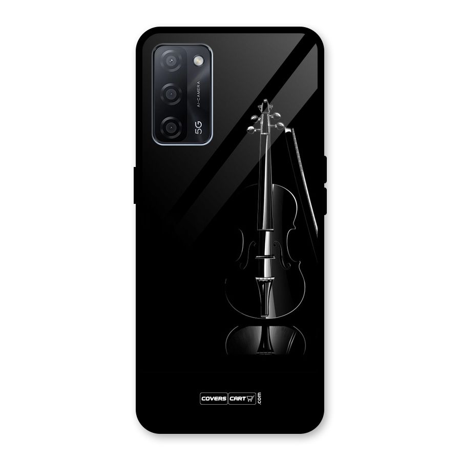 Elegant Violin Glass Back Case for Oppo A53s 5G