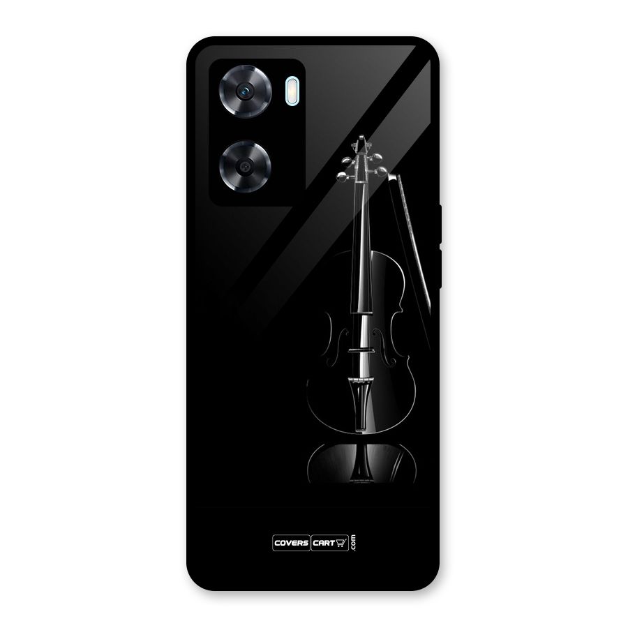Elegant Violin Glass Back Case for Oppo A77