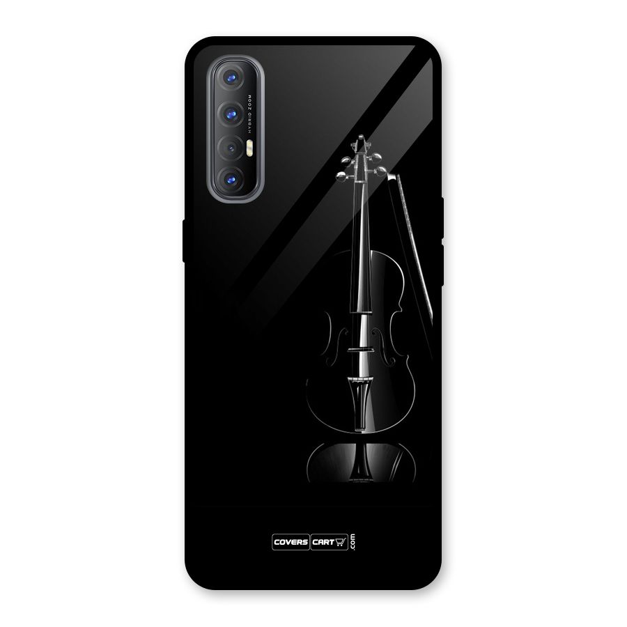 Elegant Violin Glass Back Case for Oppo Reno3 Pro