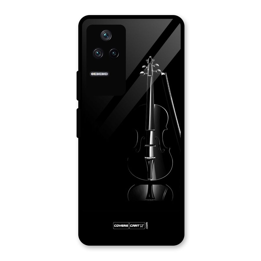 Elegant Violin Glass Back Case for Poco F4 5G