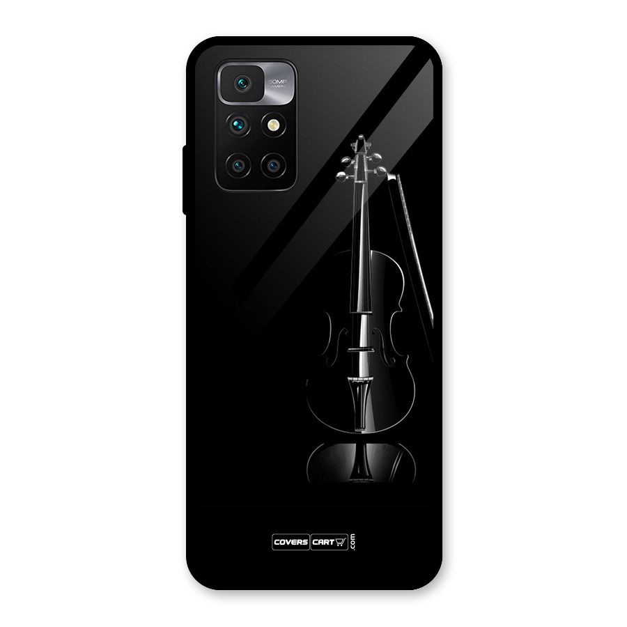 Elegant Violin Glass Back Case for Redmi 10 Prime