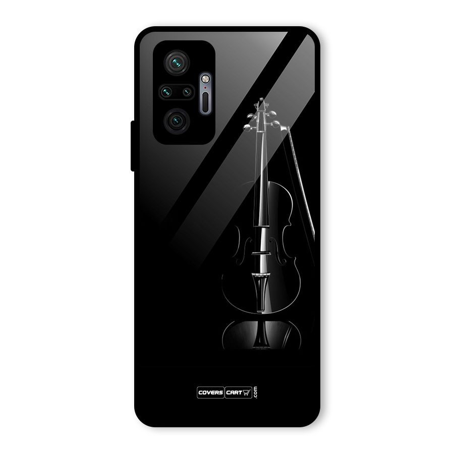Elegant Violin Glass Back Case for Redmi Note 10 Pro Max