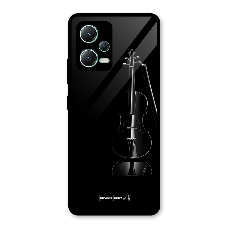 Elegant Violin Glass Back Case for Redmi Note 12 5G