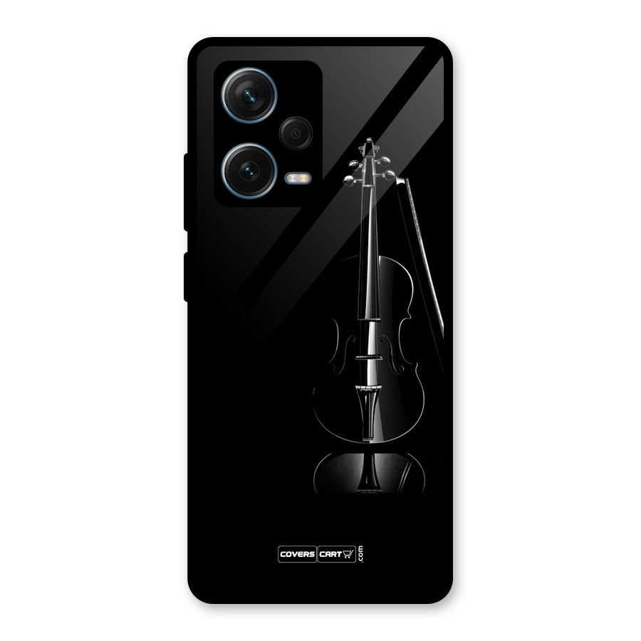 Elegant Violin Glass Back Case for Redmi Note 12 Pro Plus 5G