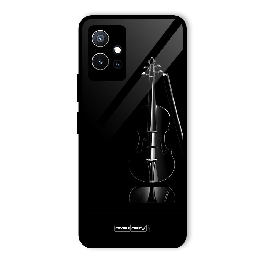 Elegant Violin Glass Back Case for Vivo T1 5G