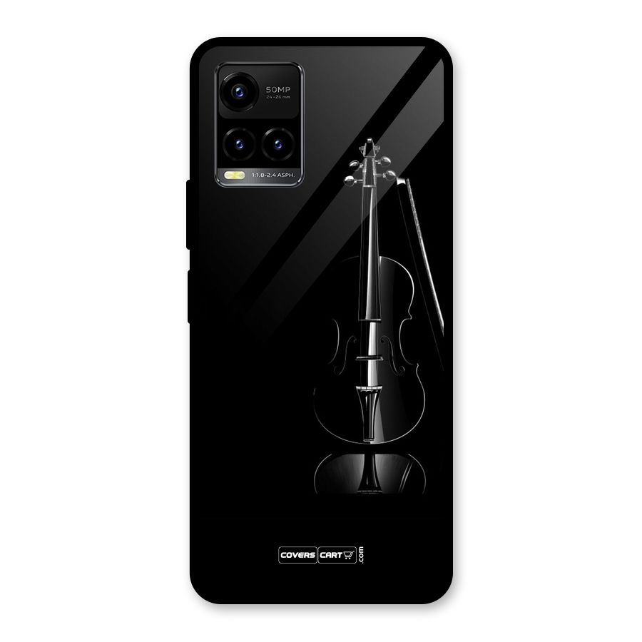 Elegant Violin Glass Back Case for Vivo Y21A