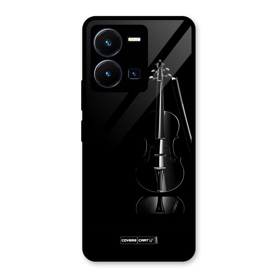 Elegant Violin Glass Back Case for Vivo Y35
