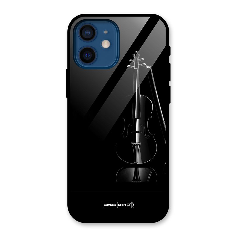Elegant Violin Glass Back Case for iPhone 12 Mini