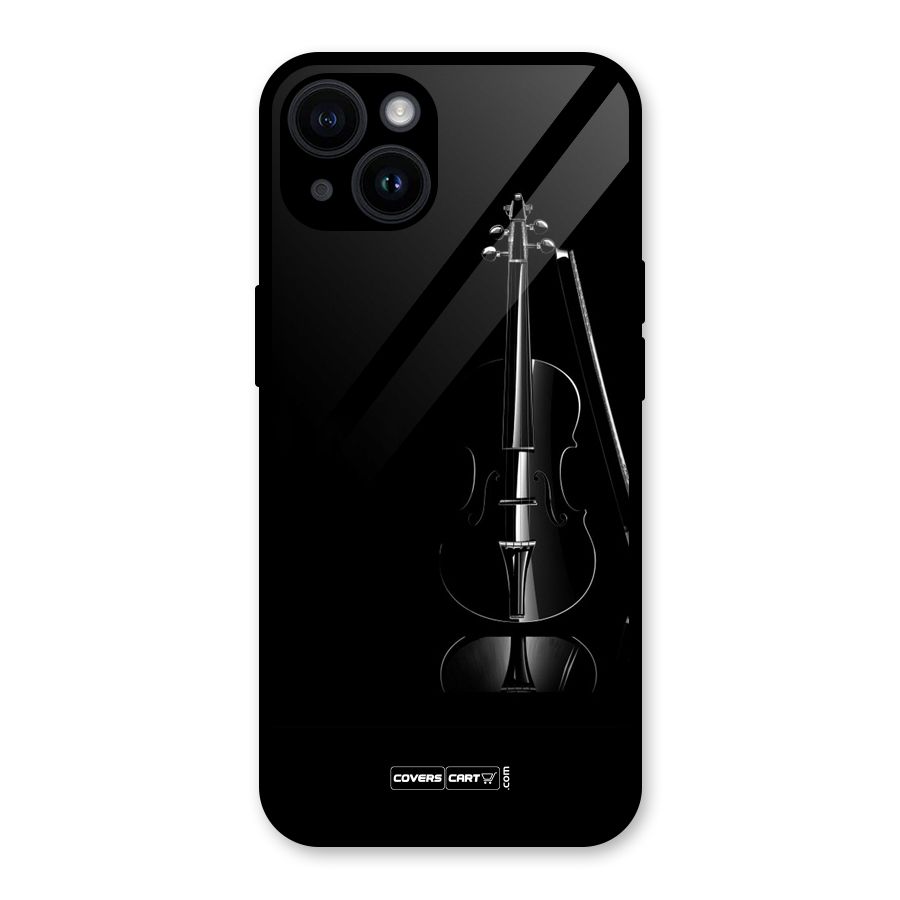 Elegant Violin Glass Back Case for iPhone 14