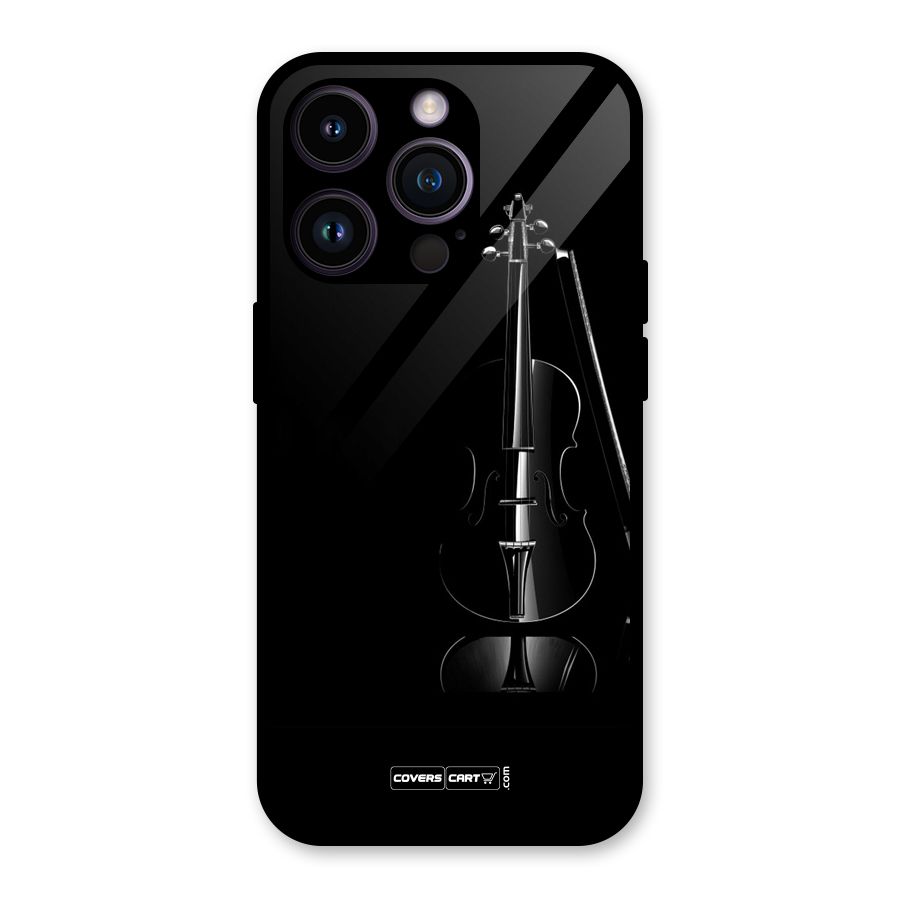 Elegant Violin Glass Back Case for iPhone 14 Pro