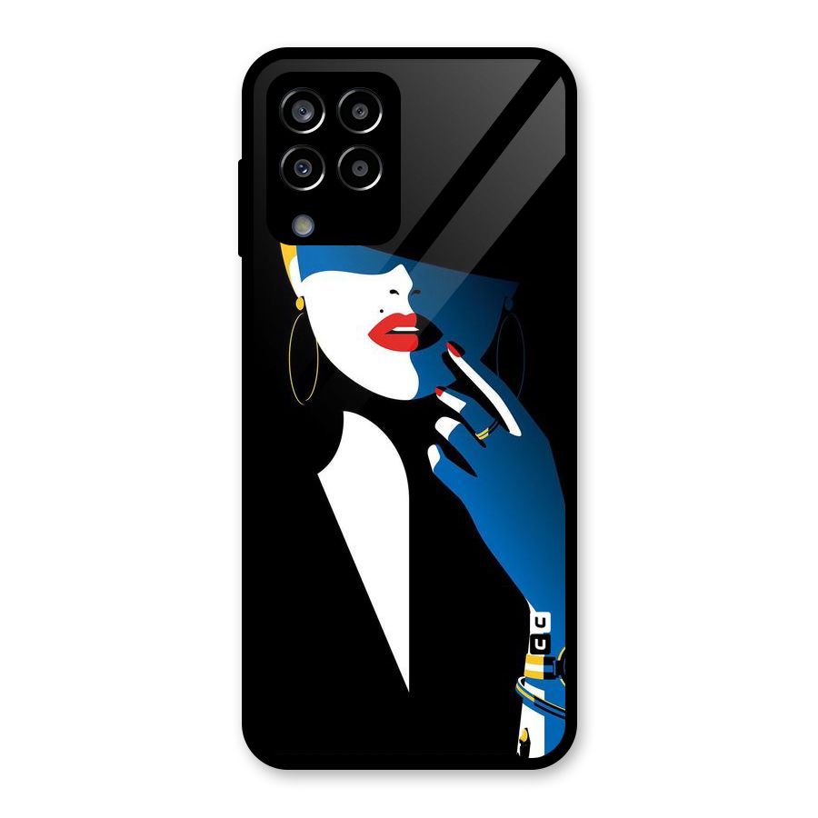 Elegant Woman Glass Back Case for Galaxy M33