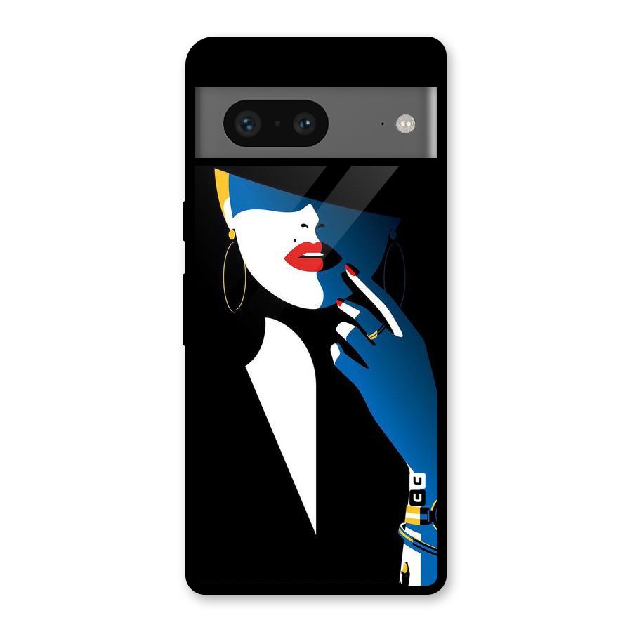 Elegant Woman Glass Back Case for Google Pixel 7