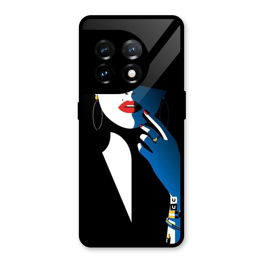 Elegant Woman Glass Back Case for OnePlus 11
