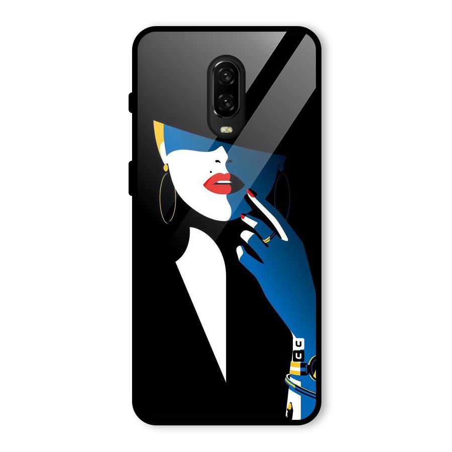 Elegant Woman Glass Back Case for OnePlus 6T