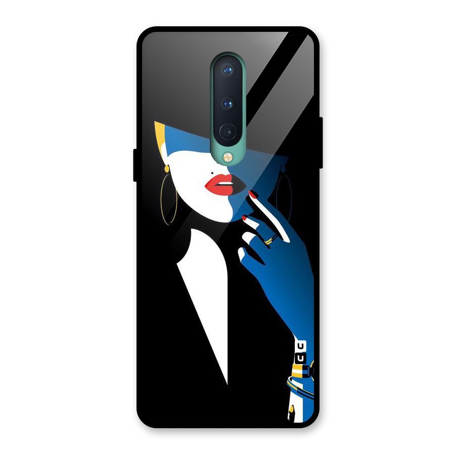 Elegant Woman Glass Back Case for OnePlus 8