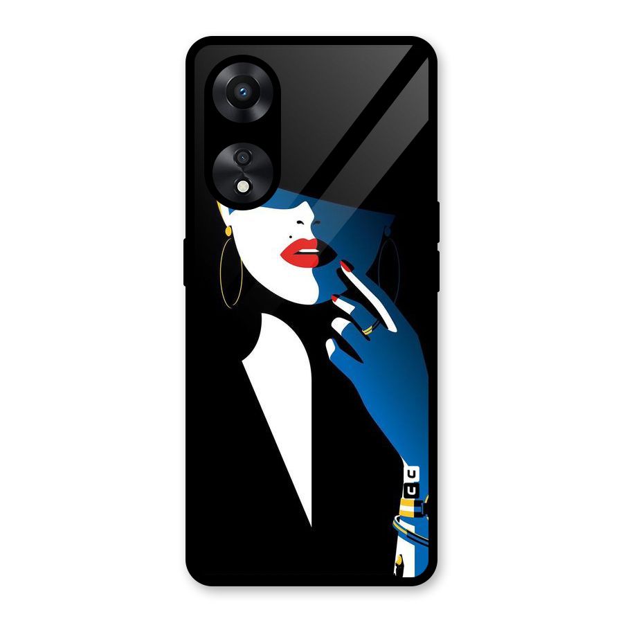 Elegant Woman Glass Back Case for Oppo A78