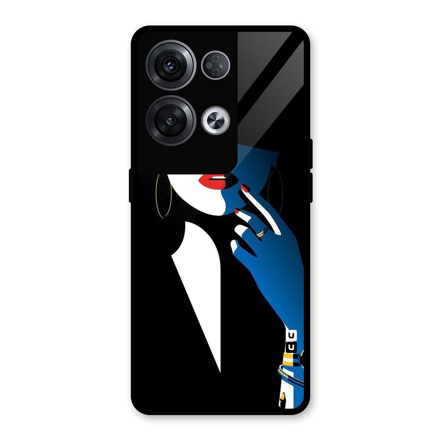 Elegant Woman Glass Back Case for Oppo Reno8 Pro 5G