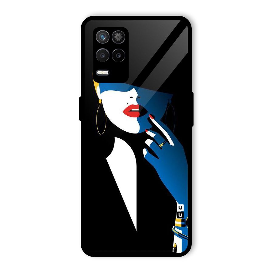 Elegant Woman Glass Back Case for Realme 8 5G